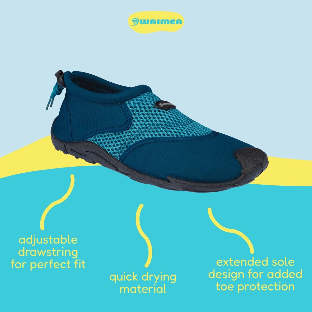 Waimea Water Shoes - Kids - Wave Rider - Blue - Size 25