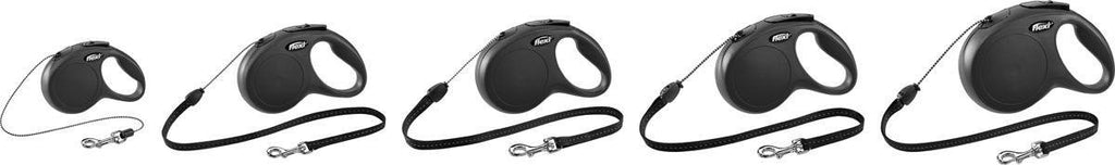 Flexi New Classic Cord - Dog Leash - Black - S - 8 meters - <12 kg