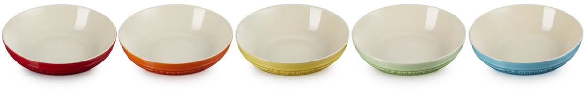 Le Creuset Set van 5 diepe borden in aardewerk - 20cm