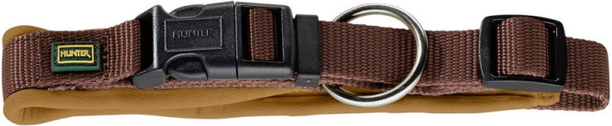 Hunter Klikhalsband Vario Plus Bruin&Caramel - Hondenhalsband - M 40-45x2.0 Cm