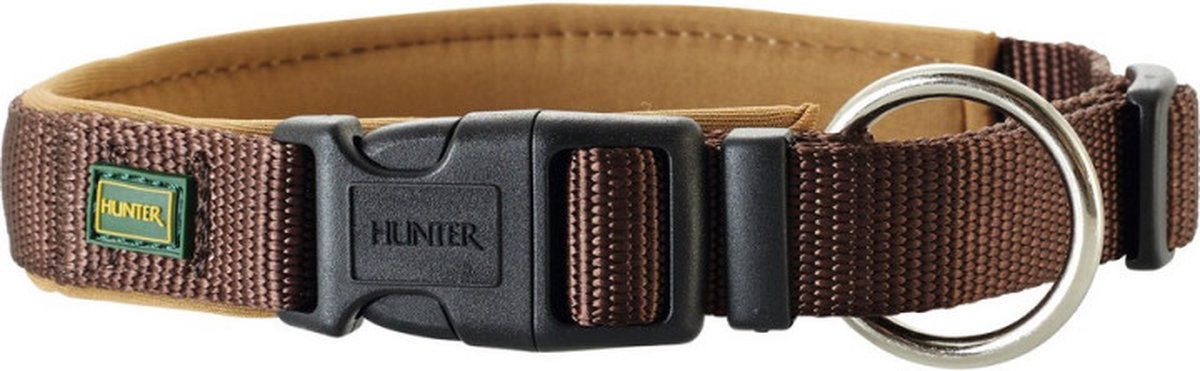 Hunter Klikhalsband Vario Plus Bruin&Caramel - Hondenhalsband - M 40-45x2.0 Cm