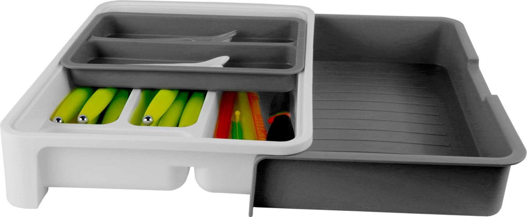Gimex Cutlery Tray - Adjustable - Grey/White