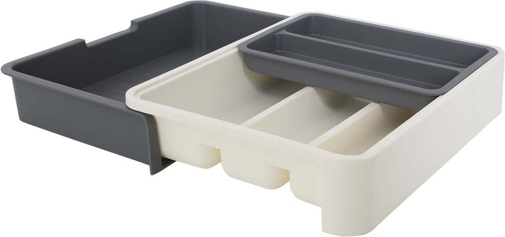 Gimex Cutlery Tray - Adjustable - Grey/White