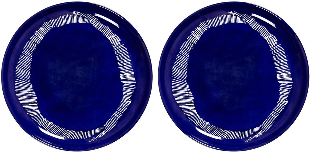 Serax - Ottolenghi Feast - Plate M - Dark Blue/White - 22 Ø - 2 pieces