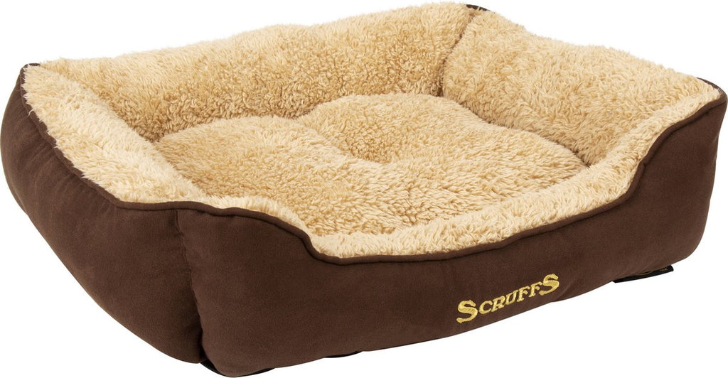 Scruffs Cosy - Comfortable Soft Padded Dog Bed - Caramel Brown - Medium 60 x 50 cm