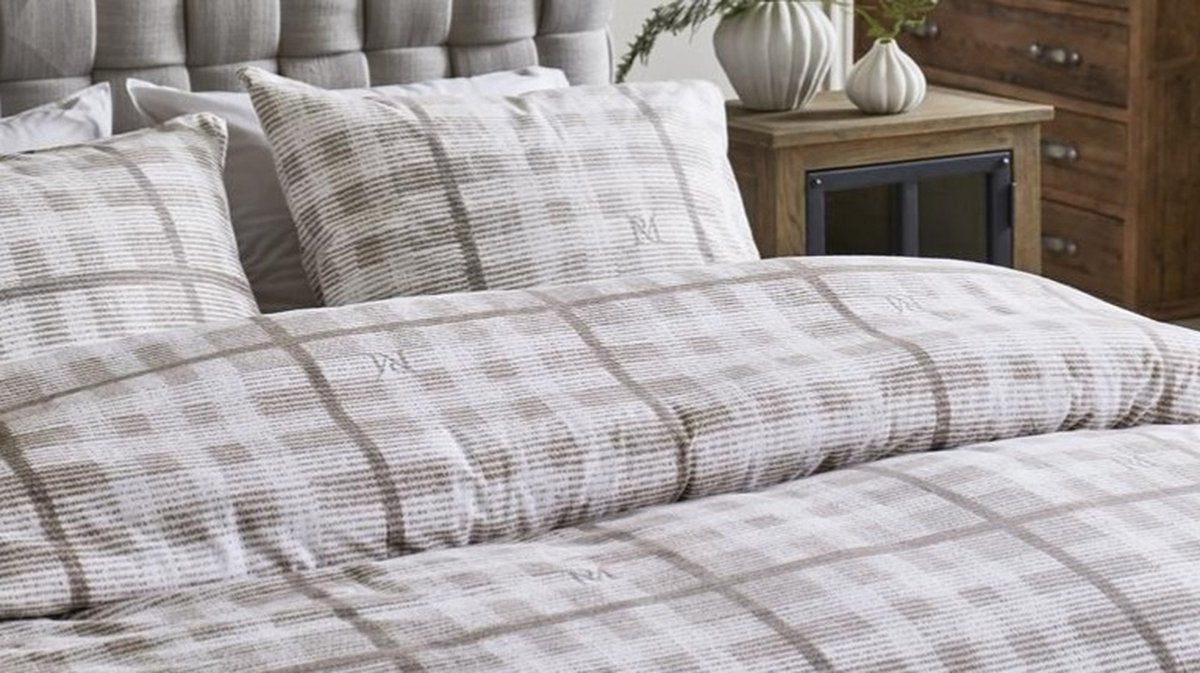 Rivièra Maison - Brody duvet cover - Single - 140x200/220 cm - Sand
