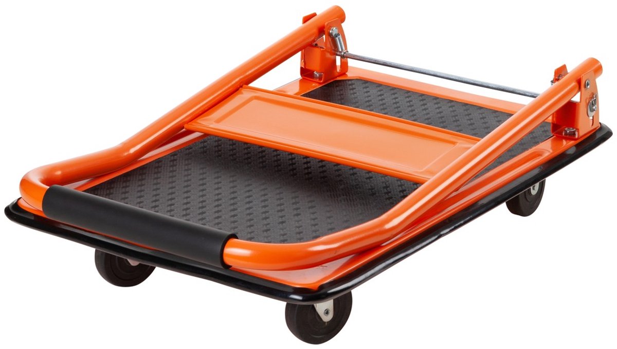 BLACK+DECKER BXWT-H303 Plateauwagen Inklapbaar - Platformwagen Max. 80KG - Transportwagen 60 x 40 x 80,5 cm - Transportkar met Handvat - Makkelijk op te Bergen - Staal