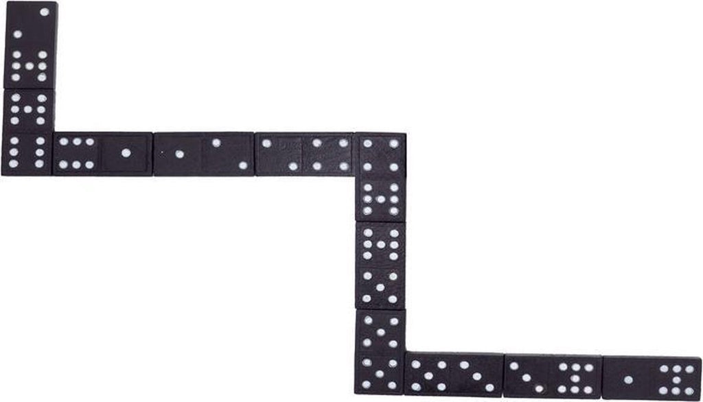 GOKI Spelletjes - Domino - 55 Blokjes - In Houten Kistje - 4 Jaar
