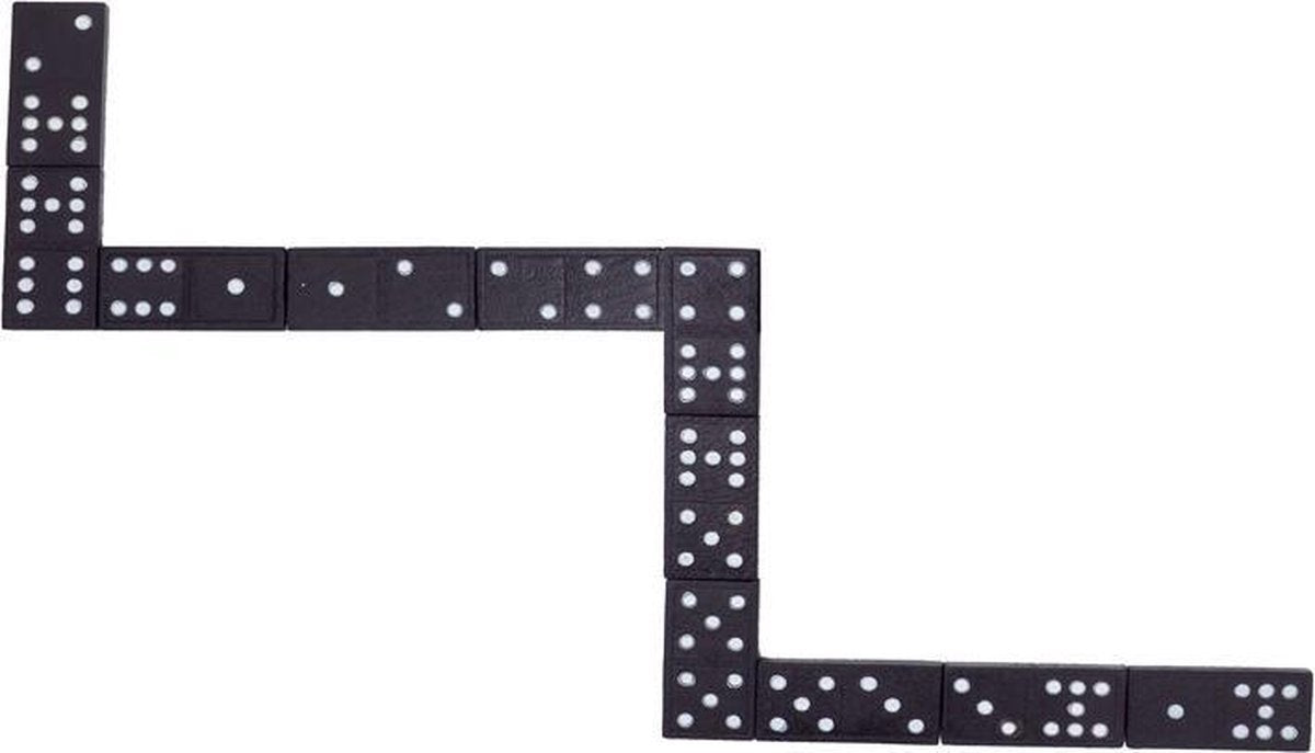 GOKI Spelletjes - Domino - 55 Blokjes - In Houten Kistje - 4 Jaar
