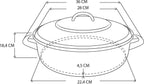 BK Bourgogne Cocotte en fonte 28cm/6,7l - cocotte induction - cocotte en fonte - va au four jusqu'à 230 degrés - couvercle avec anneaux d'arrosage - intérieur émaillé blanc - Chili Red – Retour, comme neuf