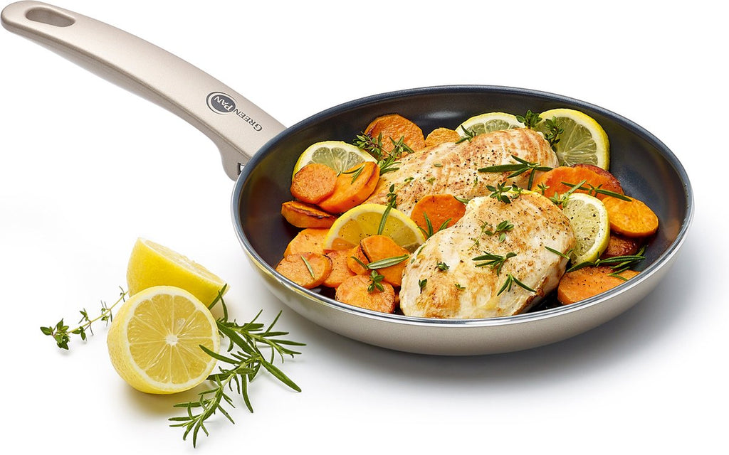 GreenPan Cambridge Koekenpan 24cm –PFAS-vrije antikleeflaag – Koekenpan inductie – Keramische koekenpan - Ovenbestendig tot 180°C - Koudgrepen - Brons