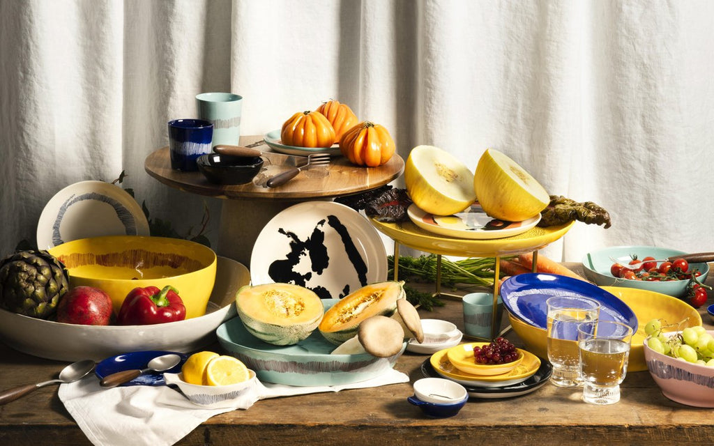 Serax - Ottolenghi Feast - Bord M - Geel/Wit - 22 Ø - 2 stuks
