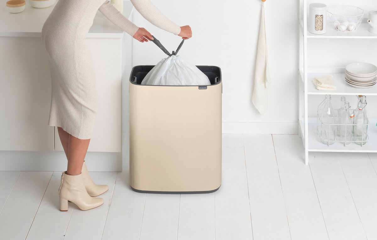 Brabantia Bo Touch Bin Prullenbak - 1 vak - 60 liter - Soft Beige