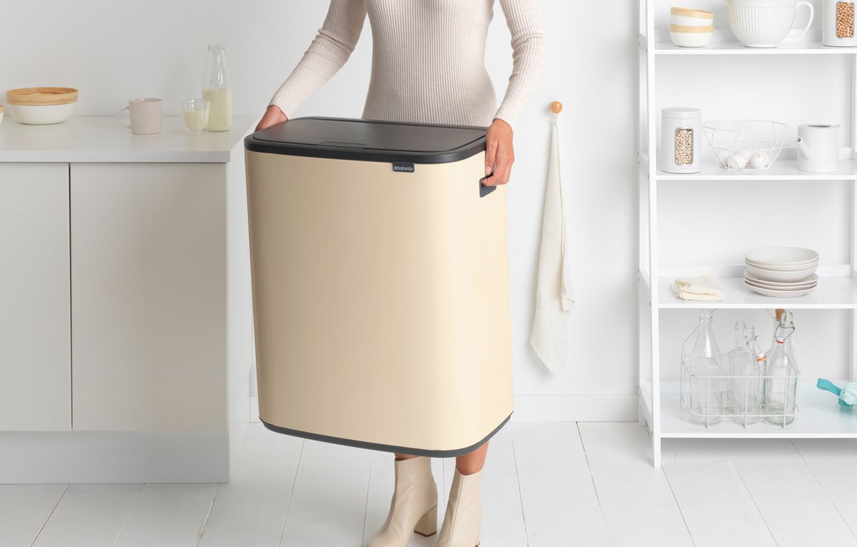 Brabantia Bo Touch Bin Prullenbak - 1 vak - 60 liter - Soft Beige