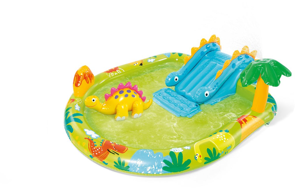 Intex Little Dino Inflatable Pool with slide - 191 x 152 x 58 cm