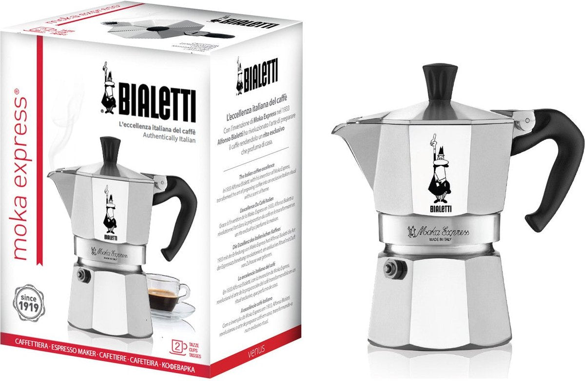 Bialetti Moka Express - Percolator - 2 kops - Aluminium