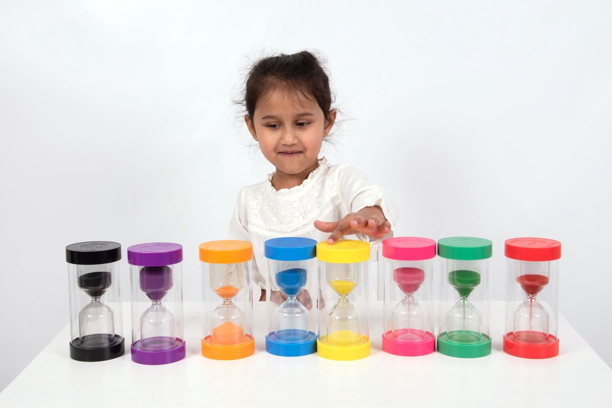 TickiT zandloper educatief speelgoed ColourBright 30 minuten zwart.