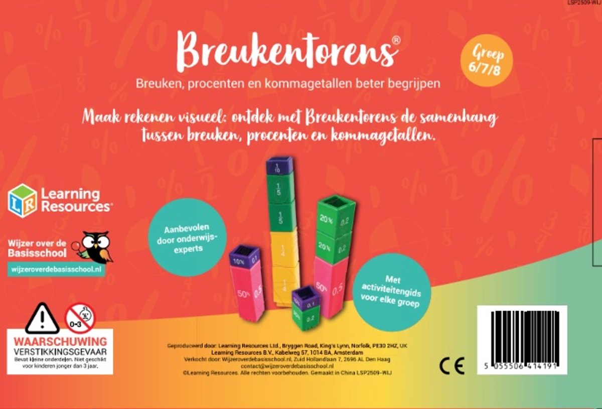 Breukentorens - Breuken leren visueel maken - Geschikt voor groep 6, 7 en 8 - Ideaal voor beelddenkers - Wijzer over de Basisschool