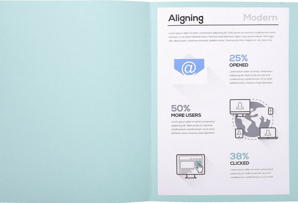 Exacompta FOREVER 170 - Pack of 100 folder files 170g/m² - 24x32cm for A4. - Light blue - 420006E