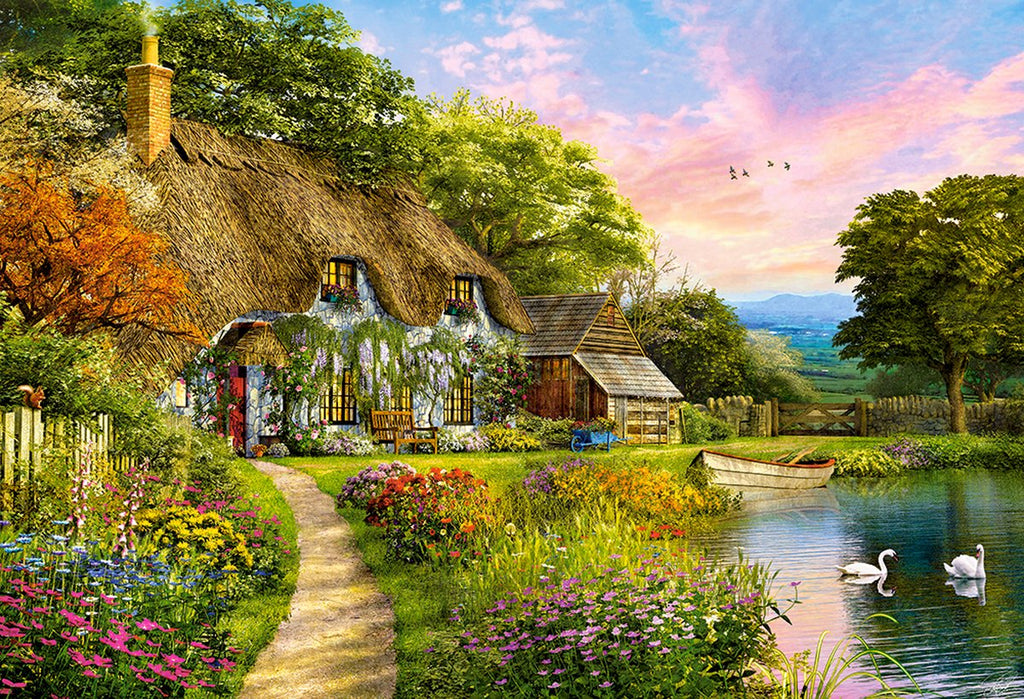 Castorland Countryside Cottage – Puzzel – 1.500 stukjes – Satijnen afwerking – Perfecte pasvorm – Europese kwaliteit