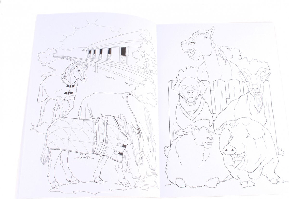 Tactic Selecta Boerderijdieren Kleurboek - 48 Pagina's - Kleurboek voor Kinderen - Boerderij - Vanaf 2 Jaar