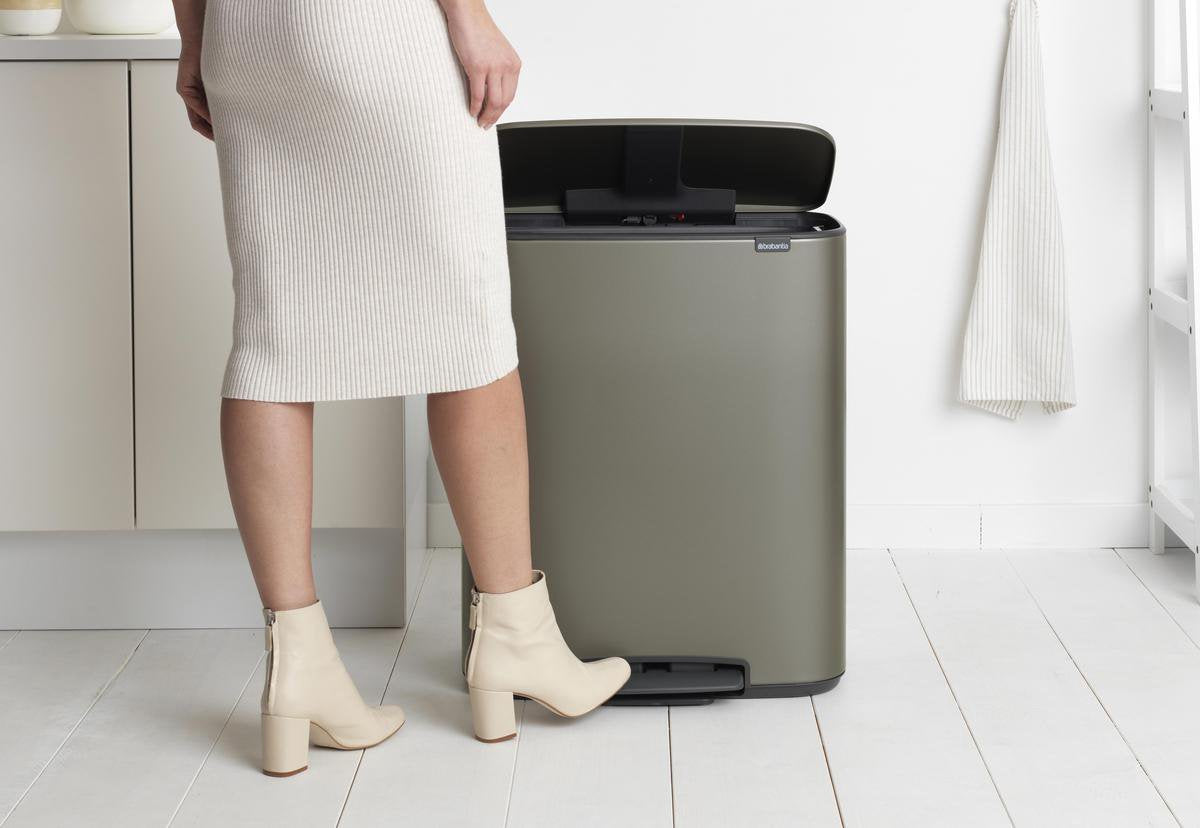 Brabantia Bo Prullenbak - 60 liter - 1 vak - Platinum