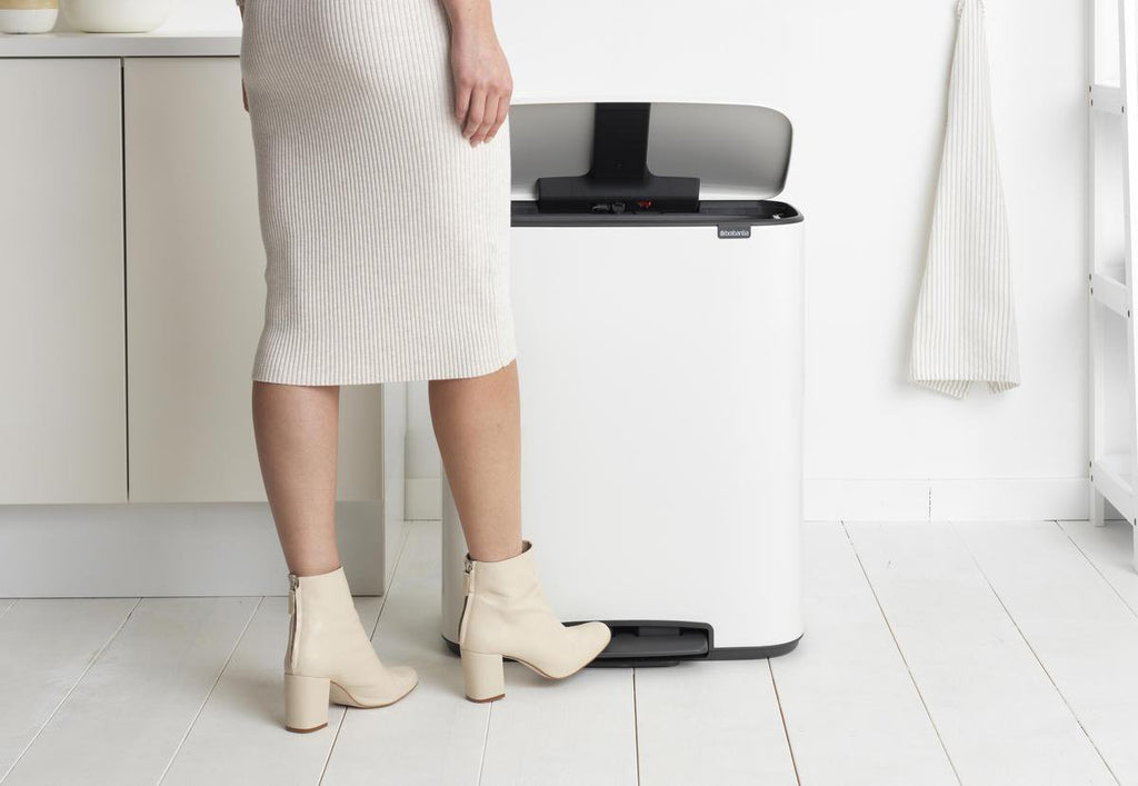 Brabantia Bo Prullenbak - 60 liter - 1 vak - White