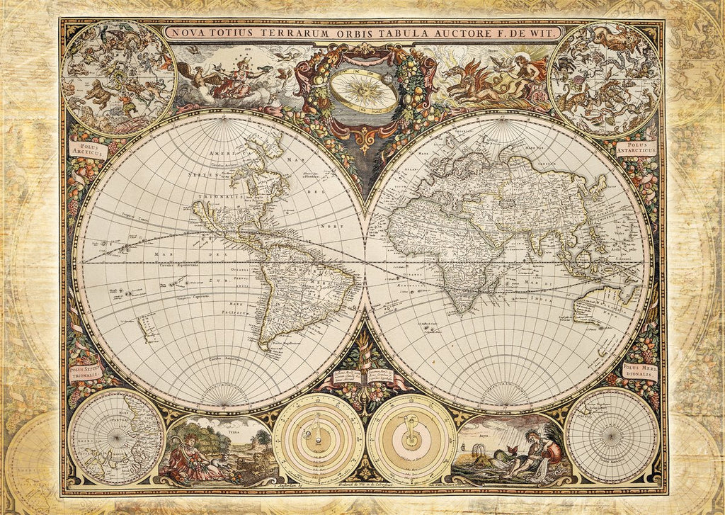 Schmidt - Legpuzzel - Historische wereldkaart - 2000 stukjes - Volwassenen - vanaf 14 jaar