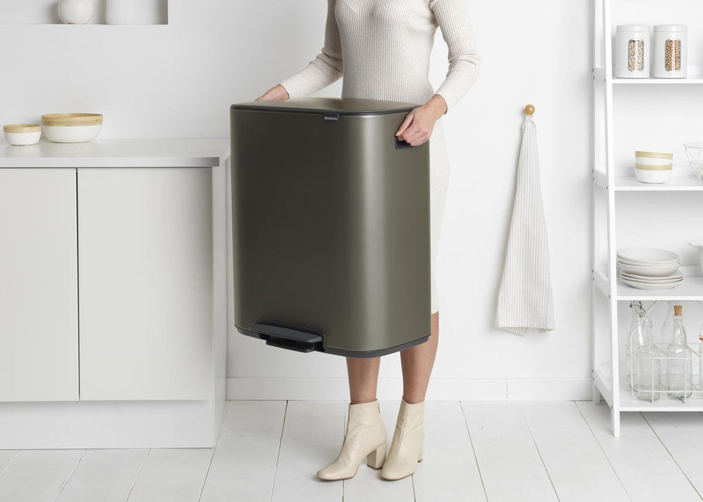 Brabantia Bo Prullenbak - 60 liter - 1 vak - Platinum