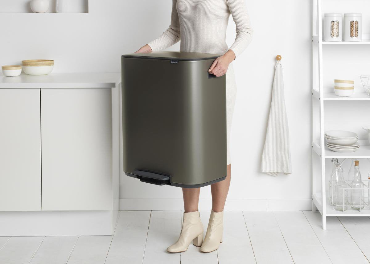 Brabantia Bo Prullenbak - 60 liter - 1 vak - Platinum
