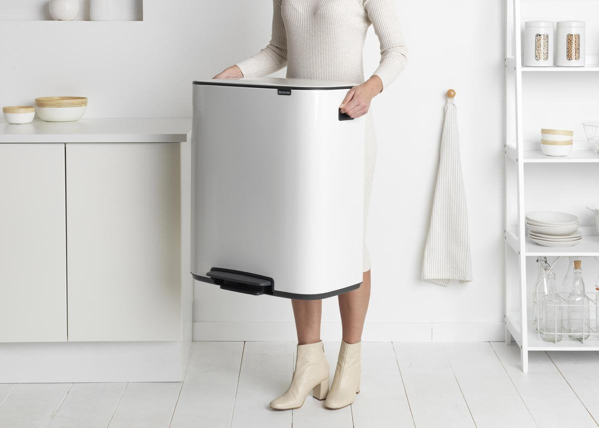 Brabantia Bo Prullenbak - 60 liter - 1 vak - White