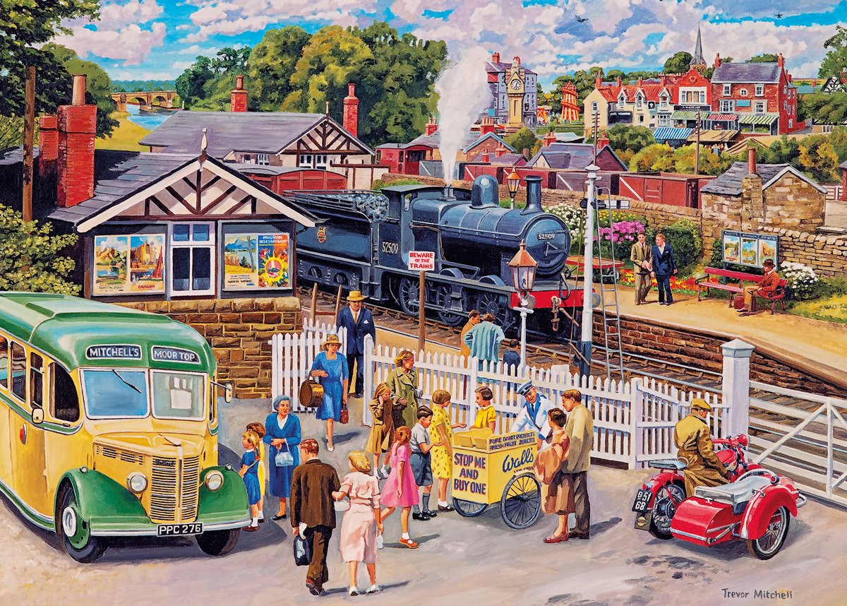 Gibsons - Treats at the Station (door Trevor Mitchell) - 1000 stukjes 68×49cm (b×h) - Legpuzzel voor volwassenen