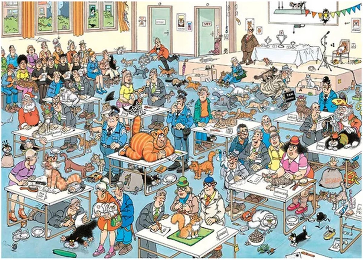 Jan Van Haasteren - Kattenshow - 1000 stukjes puzzel