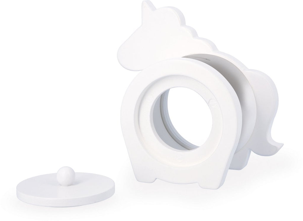 Janod - Unicorn - Houten spaarpot met transparante voorkant