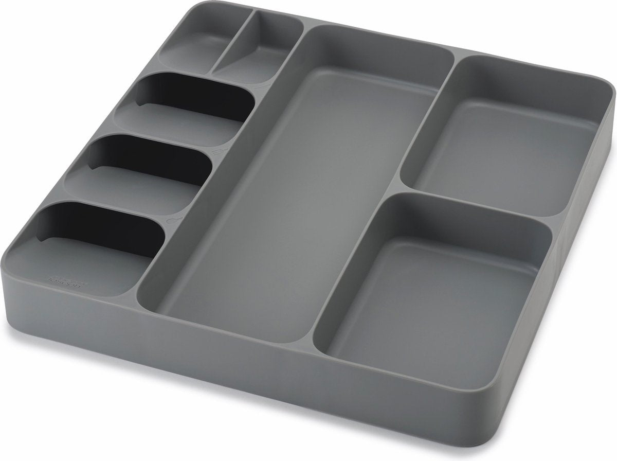 Joseph Joseph Cutlery Organizer 8-compartment - DrawerStore - Grey - Sorting compartments