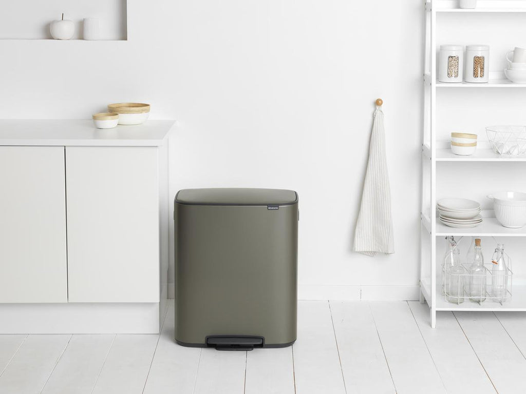 Brabantia Bo Prullenbak - 60 liter - 1 vak - Platinum