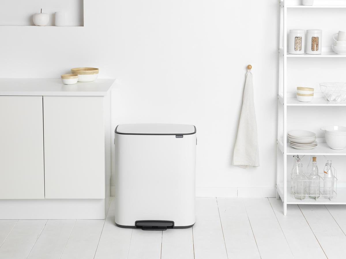 Brabantia Bo Prullenbak - 60 liter - 1 vak - White