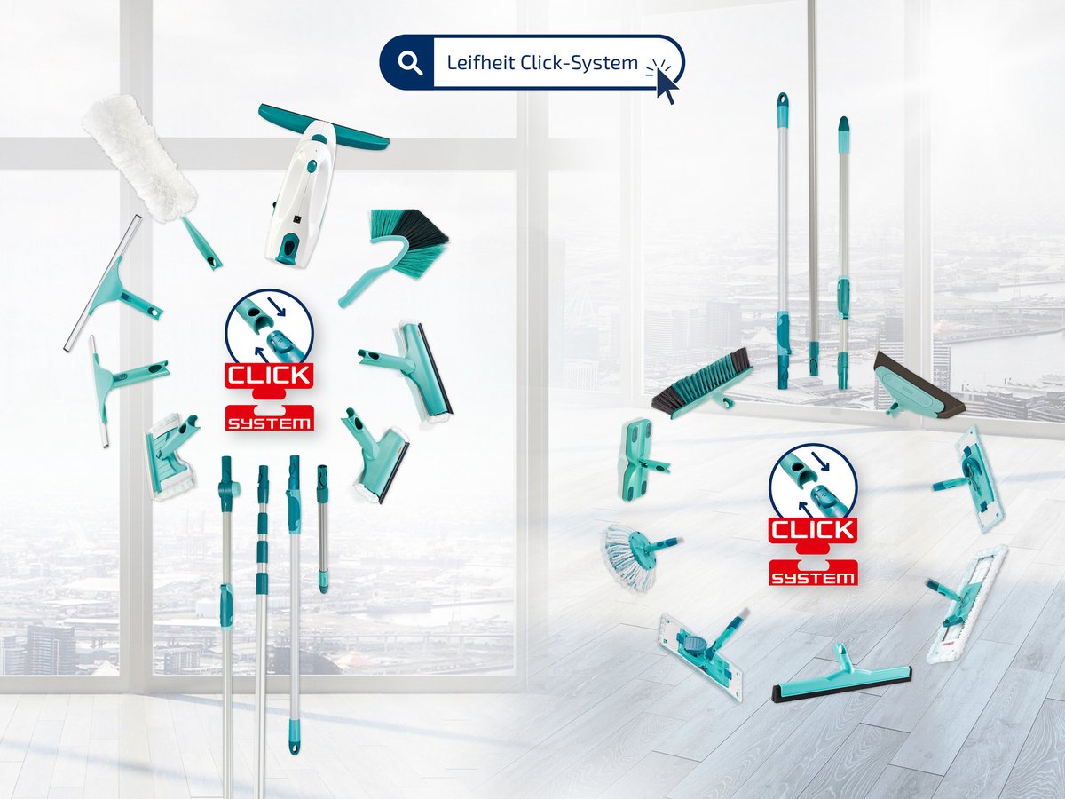 Balai à franges Leifheit Clean Twist M Ergo mobile - ensemble de nettoyage système complet avec roulettes - 33 cm - 6 litres – Retour, comme neuf