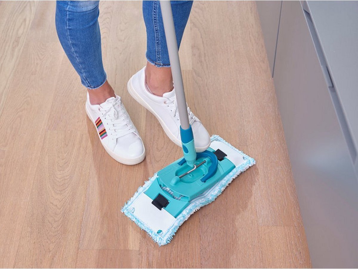Balai à franges Leifheit Clean Twist M Ergo mobile - ensemble de nettoyage système complet avec roulettes - 33 cm - 6 litres – Retour, comme neuf