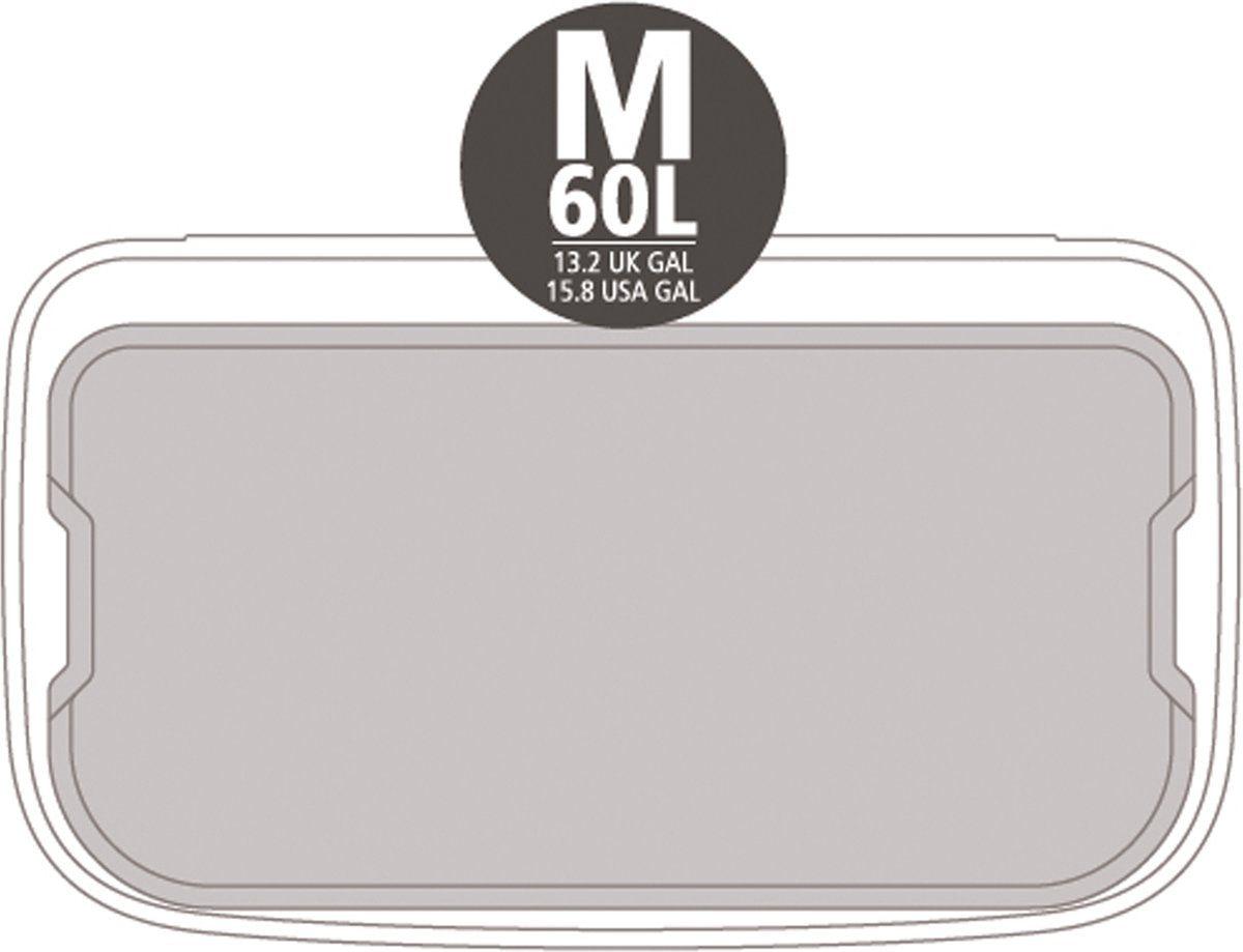 Brabantia Bo Touch Bin Prullenbak - 1 vak - 60 liter - Soft Beige