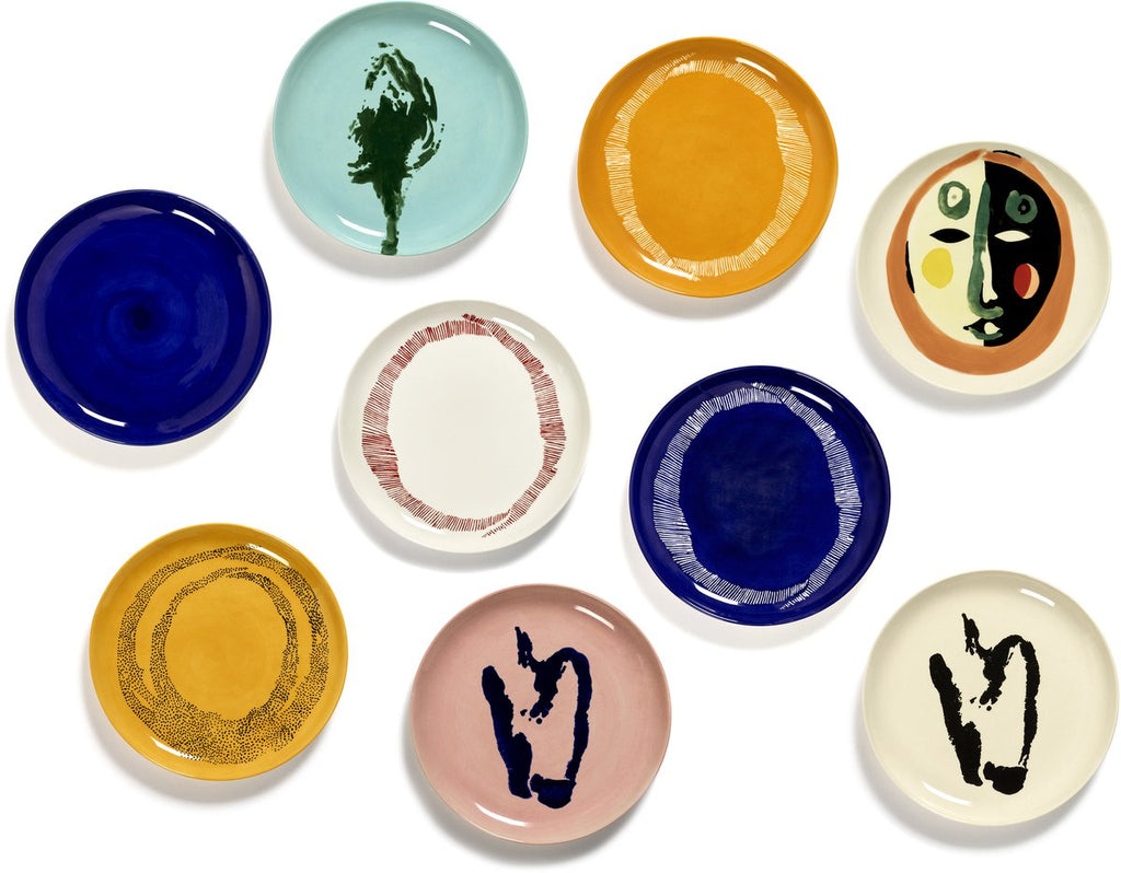 Serax - Ottolenghi Feast - Plate M - Dark Blue/White - 22 Ø - 2 pieces