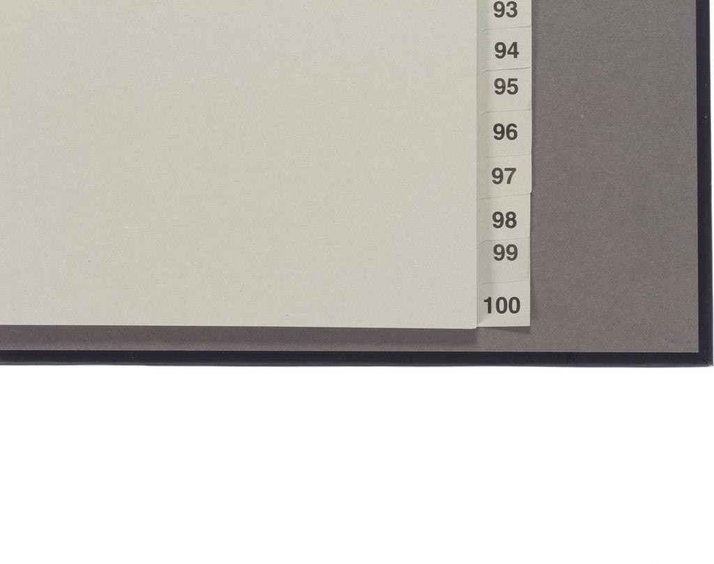 Kangaro tabbladen - A4 - cijfers 100-delig - ECO karton 180 grams - 4-gaats