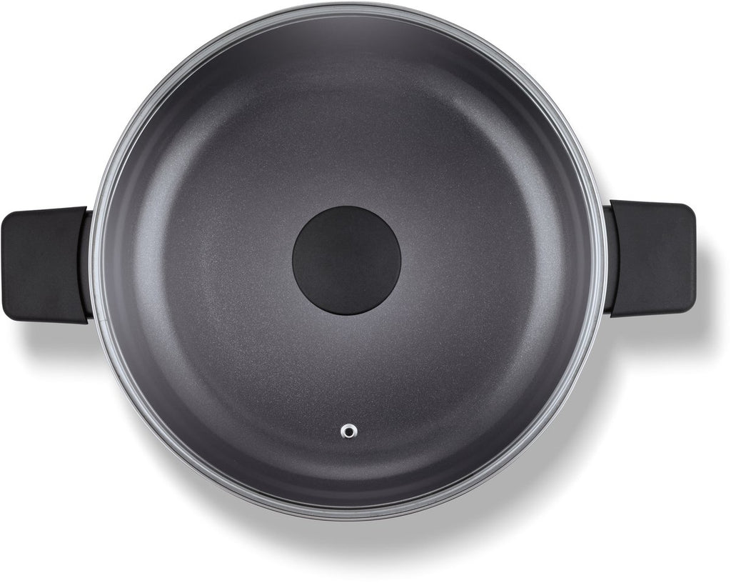 Brabantia VANTA Hapjespan - Ø 28 cm - met Deksel - Sauteerpan - Keramische Antiaanbaklaag Titanium Versterkt - Geschikt voor Inductie - 100% PFAS Vrij - Zwart