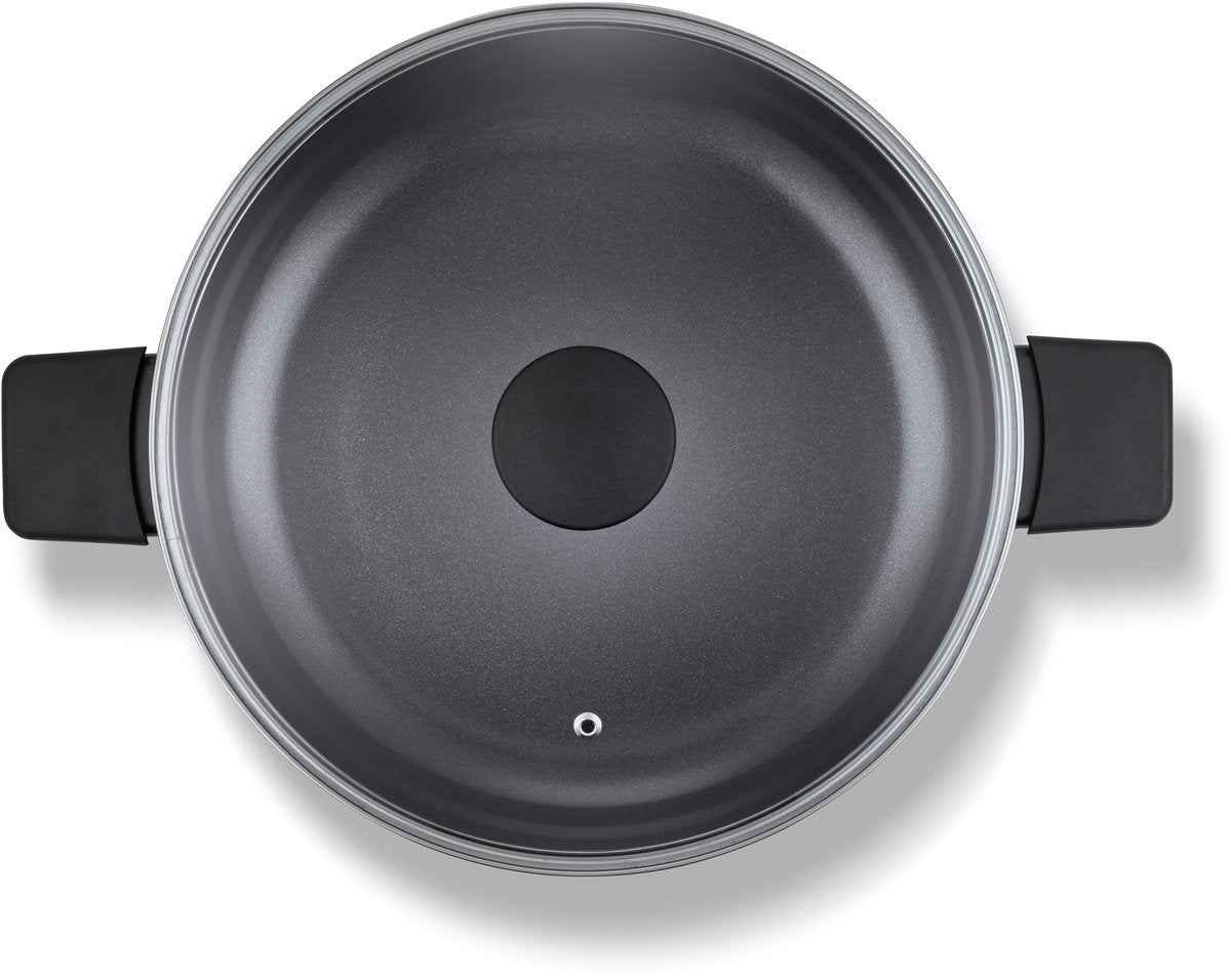 Brabantia VANTA Hapjespan - Ø 28 cm - met Deksel - Sauteerpan - Keramische Antiaanbaklaag Titanium Versterkt - Geschikt voor Inductie - 100% PFAS Vrij - Zwart