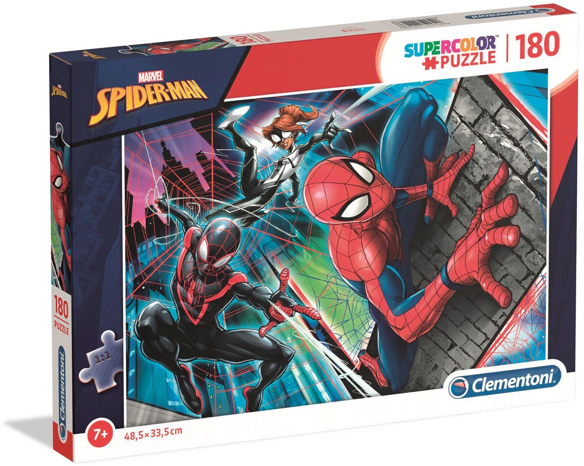 Clementoni - Puzzel - 180 Stukjes - Spider-Man - Kinderen - Vanaf 7 Jaar