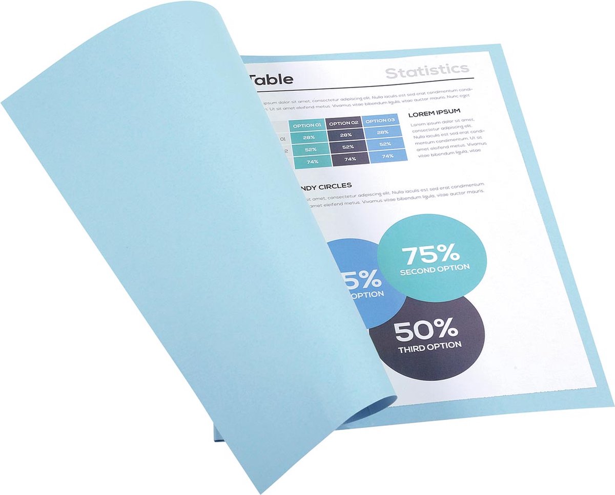 Exacompta FOREVER 170 - Pack of 100 folder files 170g/m² - 24x32cm for A4. - Light blue - 420006E