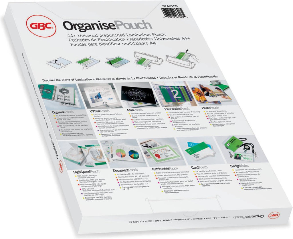 GBC Lamineerhoezen organize - A4 2x75micron - Pak van 25 stuks