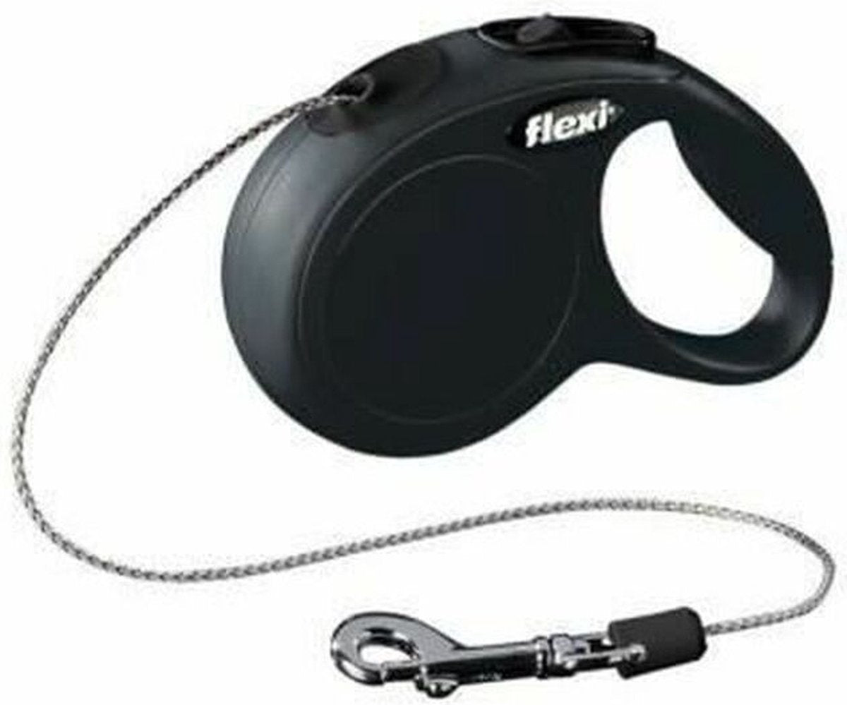 Flexi New Classic Cord - Dog Leash - Black - S - 8 meters - <12 kg