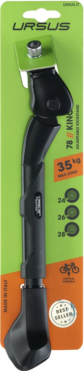 Ursus Verstelbare fietsstandaard - aluminium - zwart - 26-28 inch - max 35 kg