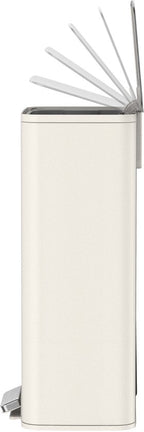 EKO - Marina Pedaalemmer 30 liter - Stainless steel Plastic - crême wit - Prullenbak